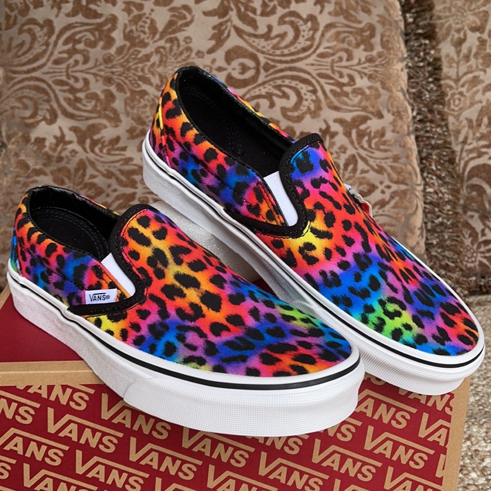Vans Classic Slip On Rainbow/spot/leopard WMNS - Picture 3 of 16